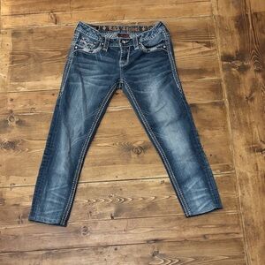 Rock Revival Women's Dark Blue Ankle Jeans